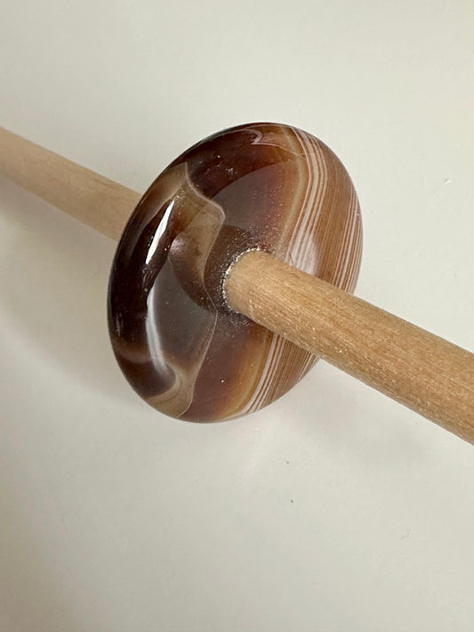 Banded Agate Drop Spindle